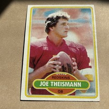 1980 Topps - Joe Theismann #475 Excellent Condition Washington Redskins