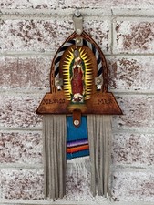 Vintage Mexico Our Lady of Guadalupe Leather ...