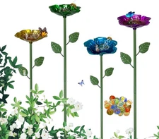 4 Packs Metal Bee Watering Station,Bee Water Feeder for Garden with 20... 