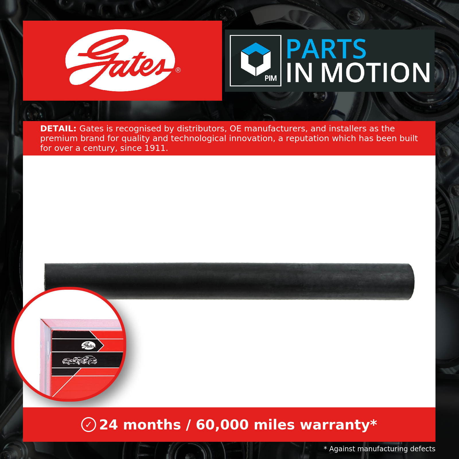 Heater Hose 190mm Length Fits BMW 3 Series 5 Series 7 Series Z3 GATES 02-1780 - Image 3