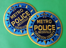 2 St&uuml;ck Polizeiabzeichen Stoff Metro Police Nashville