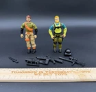 Vintage 1993 GI Joe Dino-Hunters Low Light & Ambush With Accessories Very Nice