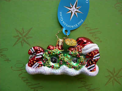 Christopher Radko Double Wreath Seven Gem Glass Ornament 