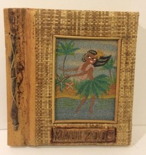 Hawaiian Maui Photo Album Handcrafted Natural Wood Aloha Holds 40 Pictures