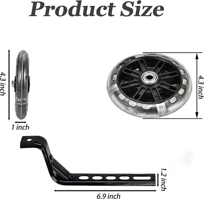 Roues d'entraînement de vélo pour enfants, Kit monté sur