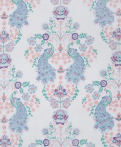 NEU LAUNE MARTHA STEWART KOLLEKTION 50" X 60" PFAU VOGEL BLUMEN ÜBERWURF DECKE - Bild 10 von 10