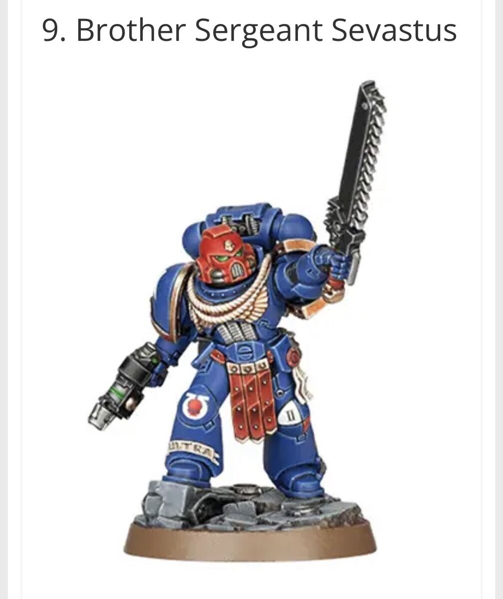 Warhammer 40k - Space Marine Ultramarine Brother Sergeant Warhammer 40k - Space Marine Ultramarine Brother Sergeant
