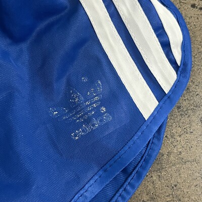 Vtg Adidas Blue Shiny Nylon Shorts Sprinter Running 80's S USA 26