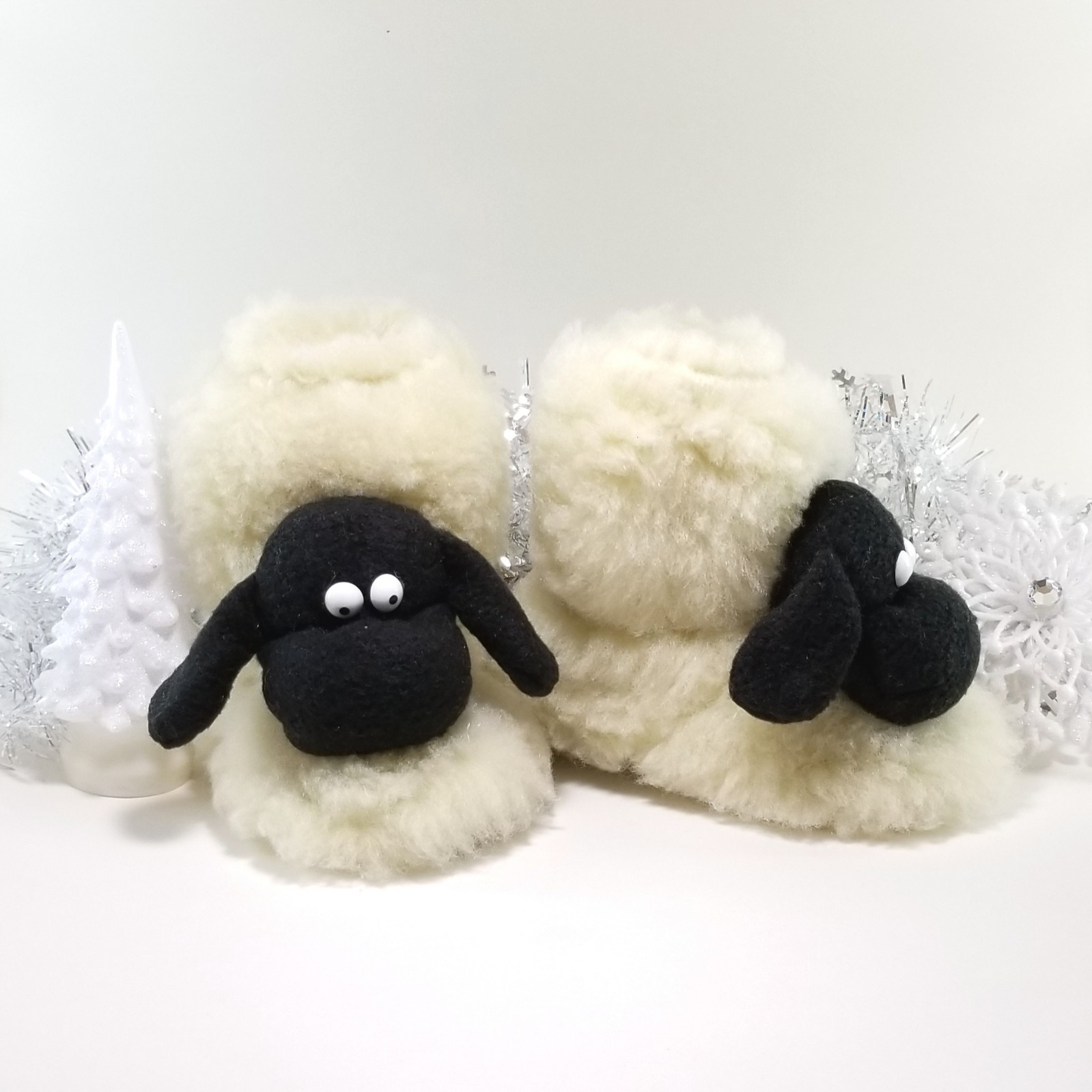 SAOLA ORIGINALE PELLE DI PECORA bambina pantofole suola grip peluche LANA stivaletti regalo b day