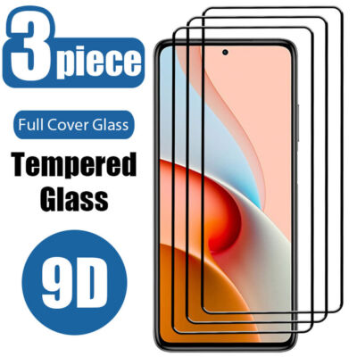 3 Pack For Xiaomi Redmi Note 10 9T 9S 9 8 7 Pro Tempered Glass Screen Protector