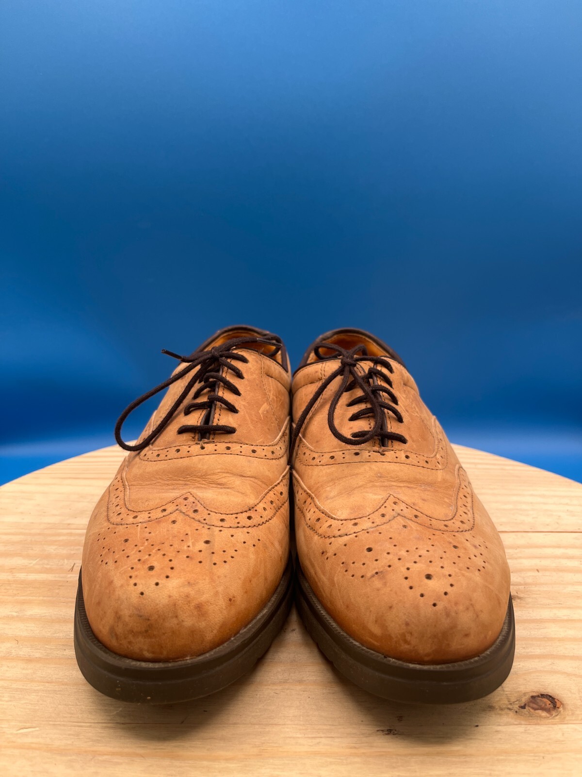 SAOLA Scarpa Oxford Eddie Bauer 040255 uomo taglia 9M pelle marrone stringata impermeabile