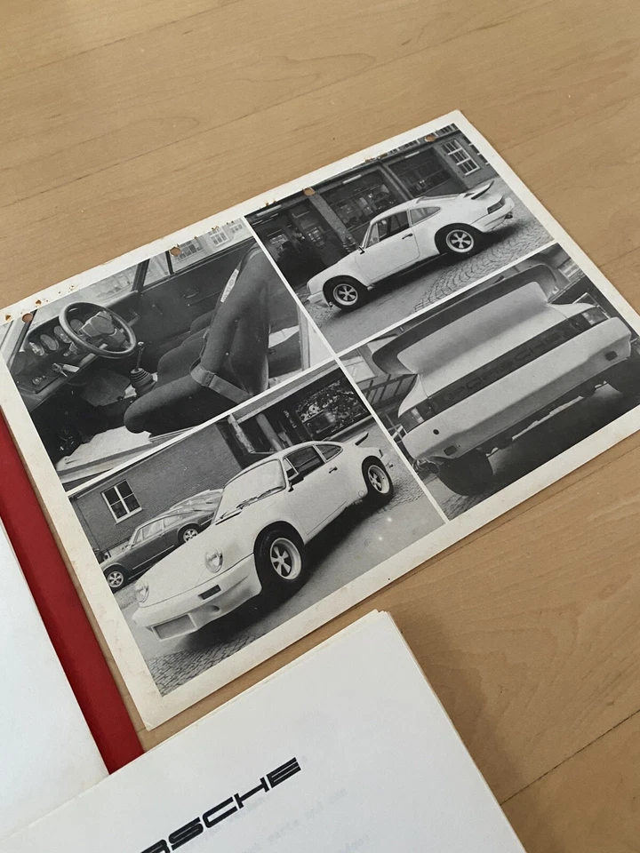 porsche 911 Carrera 3.0 RS brochure Client Information Spare Parts Catalogue - Image 4 of 4