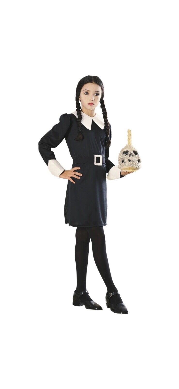 BuySeasons Wednesday Addams Printed Girl Child Halloween Costume - Small