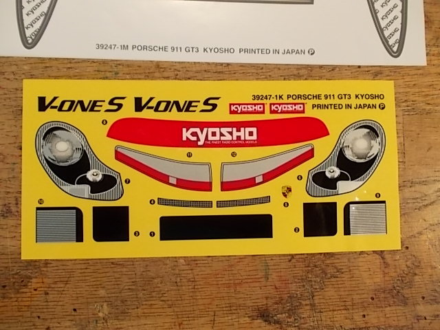 専用　3箱 39247 Porsche 911 GT3 Decal & Window Mask Set - Kyosho V-One S
