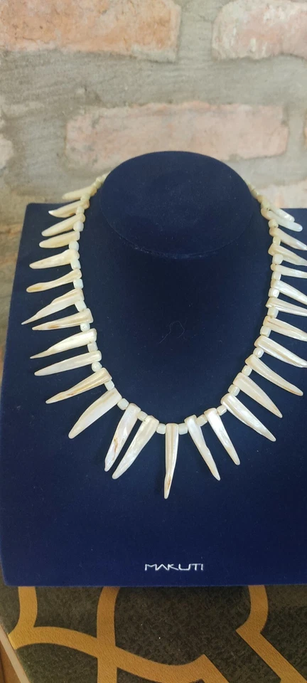 Halskette Collier Spikes Von Perlmutt Schick - Bild 2 von 4