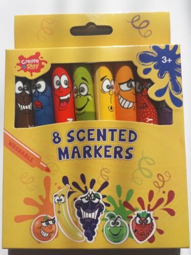 Create and Play  - 8 Scented Chunky Marker Pens  - Picture 1 of 3