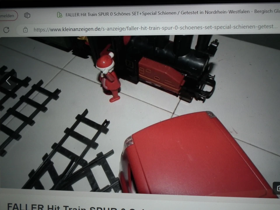 FALLER HITTRAIN PLAYTRAIN STARTERSET LOK MIT 2 WAGEN +AUTO +EXTRA GLEISE! TOP! - Bild 2 von 4