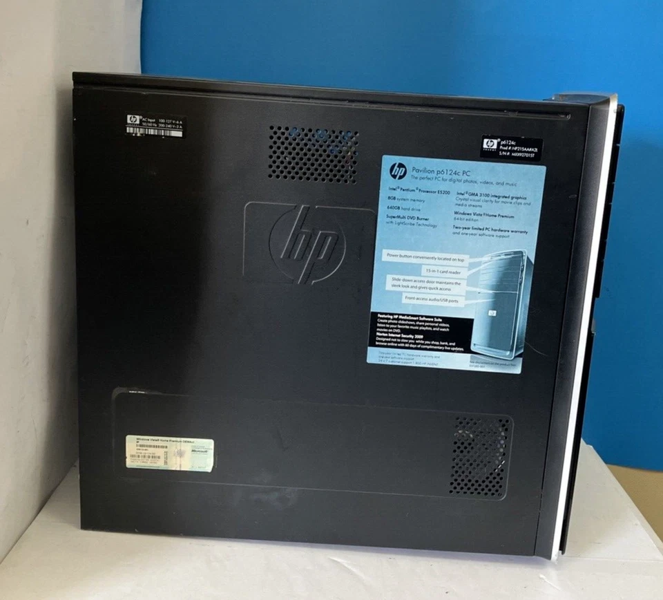 HP Pavilion p6000 Desktop Intel E5200 CPU / 4GB RAM / 250GB HDD / Win XP Pro ~ - Image 2 of 4