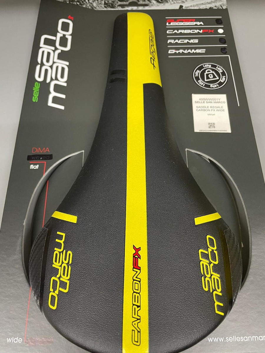 Selle San Marco Saddle Regale Carbon Fx Wide (Pce) - Red/Yellow | eBay