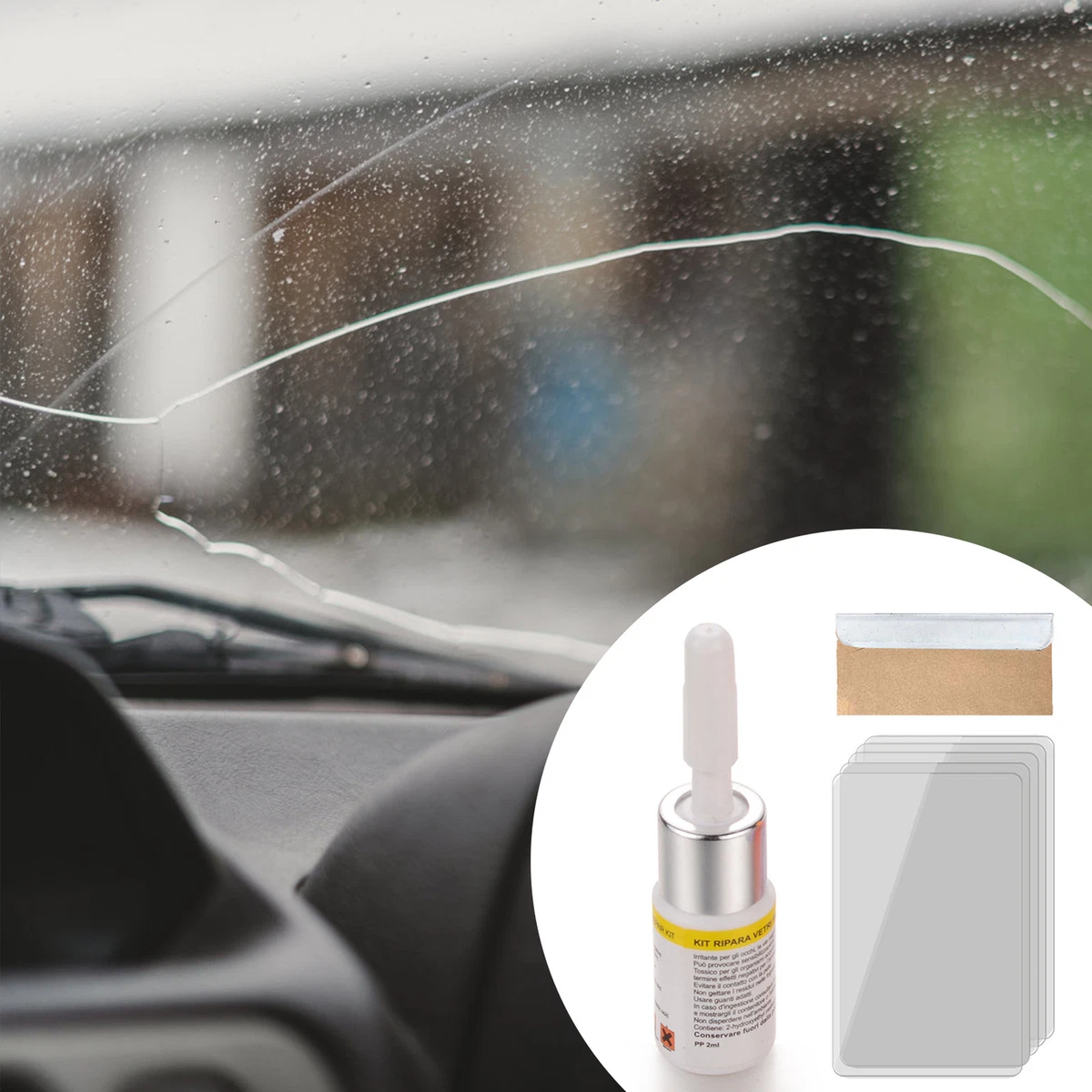 Car Glass Repair Fluid Windshield Crack Repair Set Quick Fix Glass