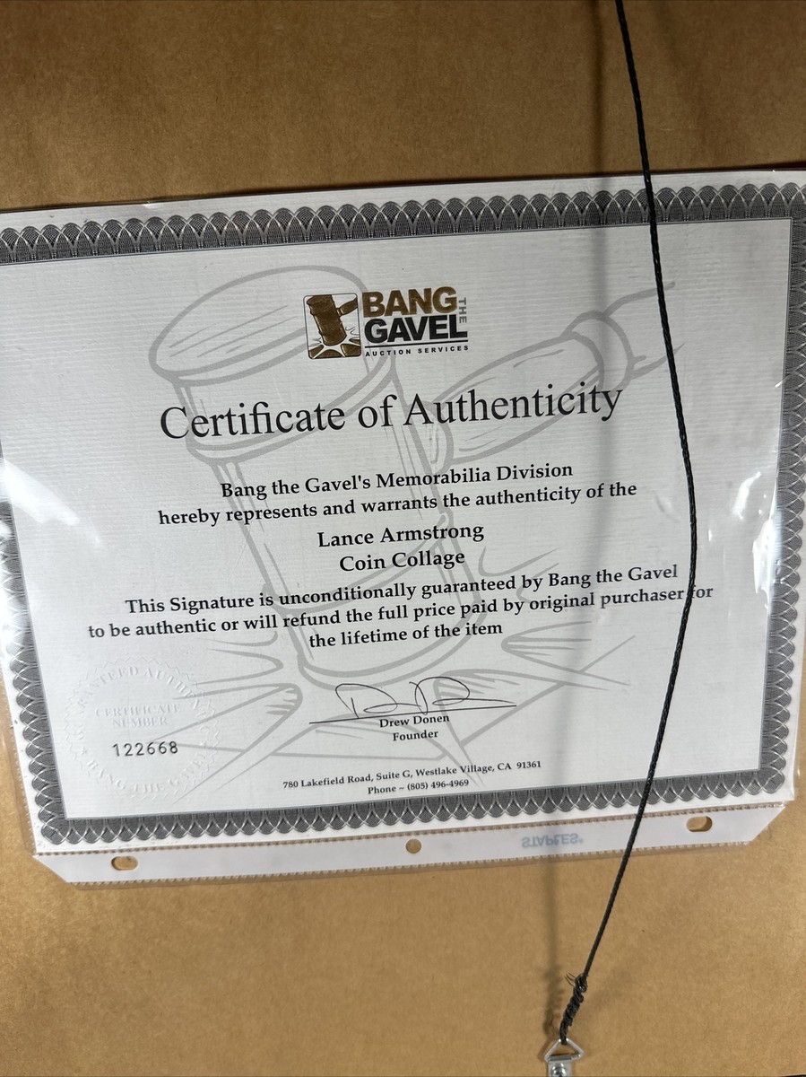 2019　アメリカンイーグル　リバティ　ルイアームストロング　天然石　銀貨 Lance Armstrong SIGNED MS69 AMERICAN Silver Eagle Coin