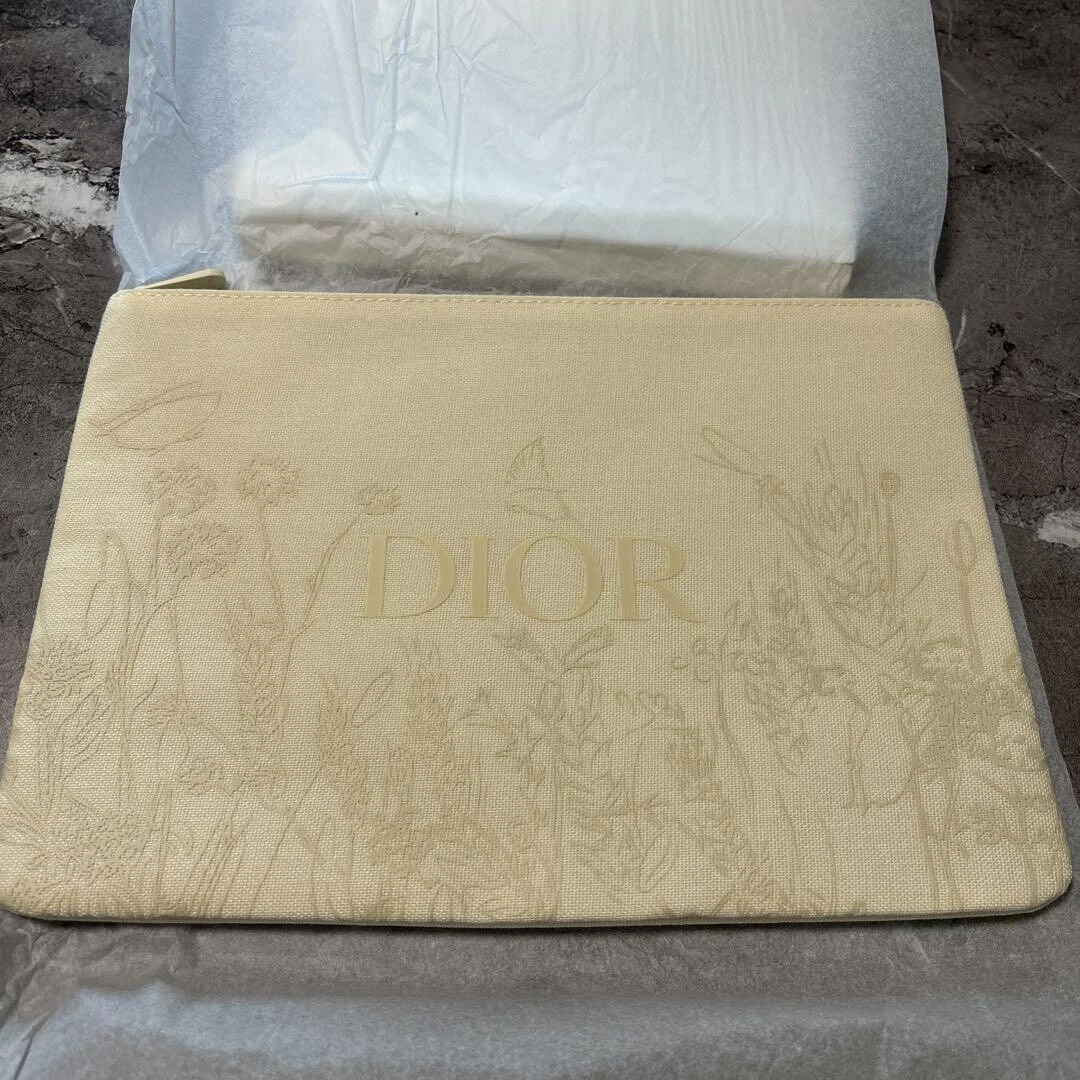 Christian Dior Nouveauté Pochette Pochette Sac Beige Accessoires Mode Femme