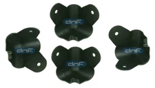 4 PACK BLACK 2 LEG CABINET METAL CORNER W/ LIP 1-3/8" AMP CABINET CORNER 1.375"