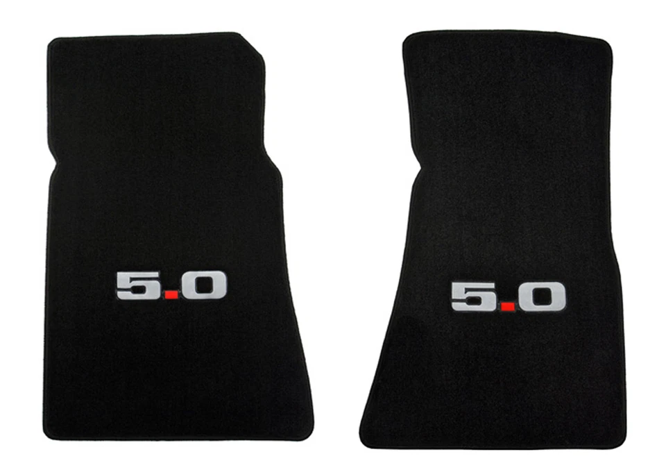 ¡Nuevo! Juego de 4 alfombrillas negras Ford Mustang 5.0 1979-1993 Foto 4 de 4