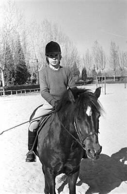 Cayetano learning to ride a horse 1971 OLD PHOTO 1