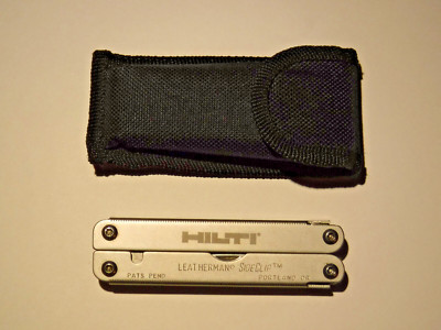 Leatherman SIDECLIP Multitool HILTI + Tasche Schlüsselband Mütze Sammlerstück
