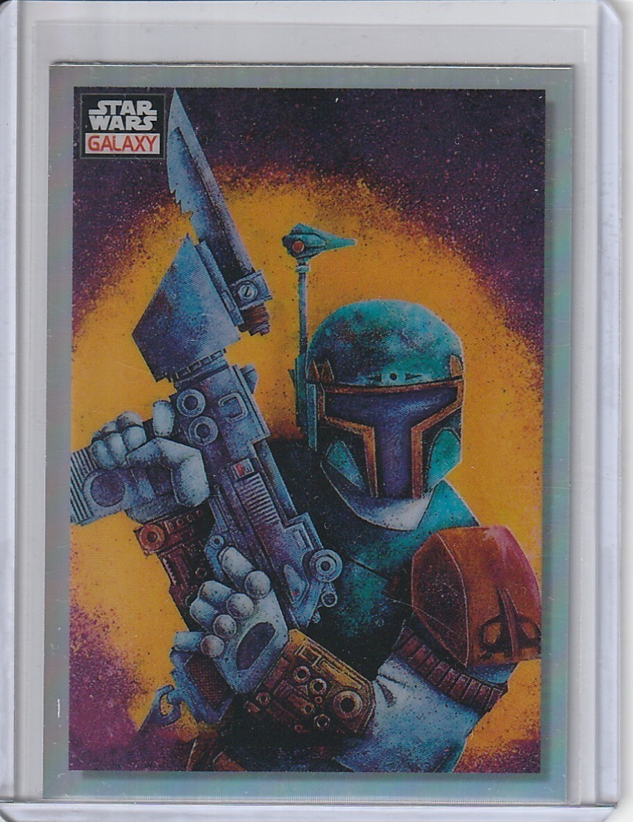 2023 Topps Star Wars Galaxy Chrome Silver Refractor #26 On The Hunt Boba Fett