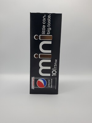 2023 PEPSI ZERO SUGAR NEW IMPROVED TASTE Pepsi 7.5oz Mini Can 10 Pack BOX ONLY