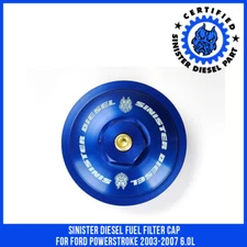 Sinister Diesel Fuel Filter Cap for Ford Powerstroke 2003-2007 6.0L