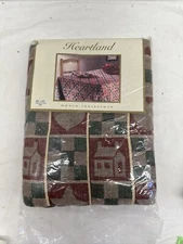 Avon Home Fashions Heartland Christmas Woven Oval Tablecloth 60” X 84”