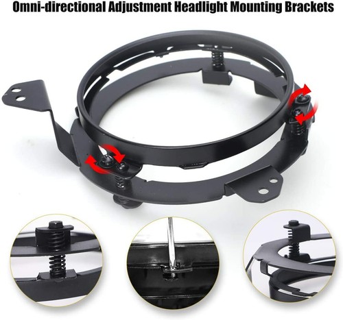 Combo 9" Brackets Halo Led Headlights For Jeep Wrangler JL For Gladiator 18-2023 - Bild 10 von 12