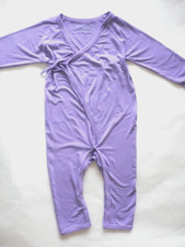 Organic Bamboo Fiber Baby Long sleeve Romper bodysuit...9-12mo..extra soft