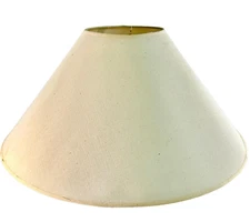 20 x 9 inch Fabric Minimalist Industrial Lamp Shade Tapered Drum in Cream