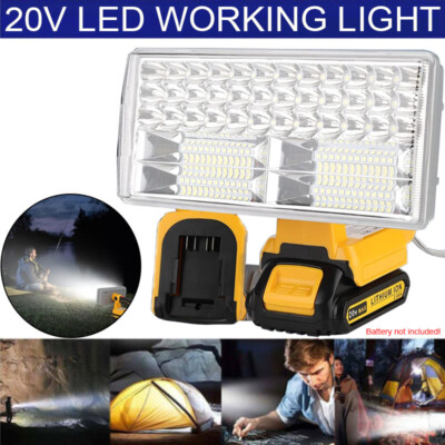 LED Work light For Dewalt 18v 20v Battery Outdoor Cordless Torch 40W Flashlight