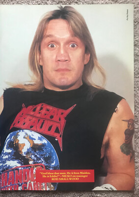 NICKO McBRAIN ~ 1991 full page UK magazine poster IRON MAIDEN