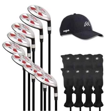 Mens Majek Golf K5 All True Hybrid Clubs Complete Set #3-PW + Headcovers + Hat
