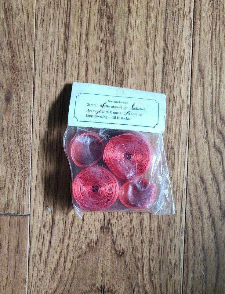 BENOTTO Cello-Tape -Handlebar Smooth RED w/2 end plugs- VINTAGE- -SHIPS ASAP - Image 3 of 4