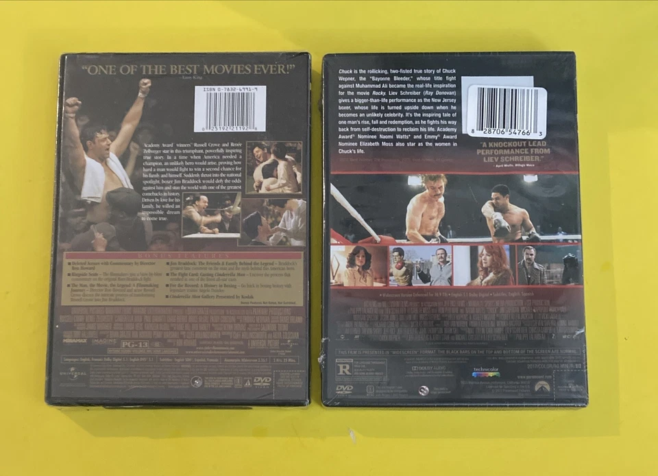 CINDERELLA MAN & CHUCK (2 DVD SET) RUSSELL CROW LIEV SCHREIBER BRAND NEW SEALED - Image 2 of 4