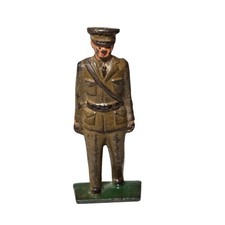 Grey Iron Toy Soldier G12 US Infantry Officer Early Vintage Antique Dimestore