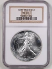 1990 $1 1oz Silver American Eagle MS69 NGC 188647-072
