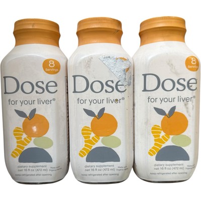 (3) DOSE for Your Liver Cleanse Detox & Repair, Organic Milk Thistle 16oz 04/27+