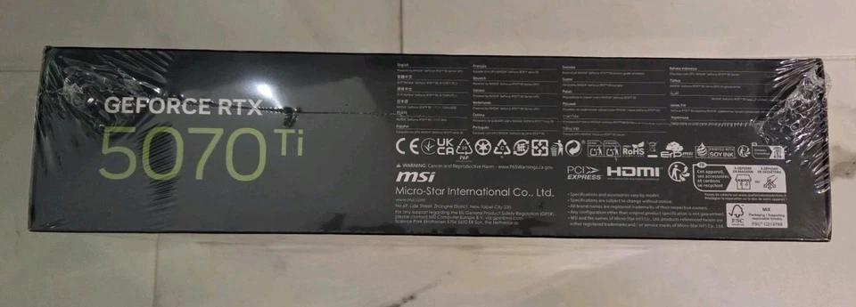 MSI SHADOW GeForce RTX 5070 Ti 16GB GDDR7 PCI Express 5.0 Graphics Card RTX 5070 - Image 2 of 4