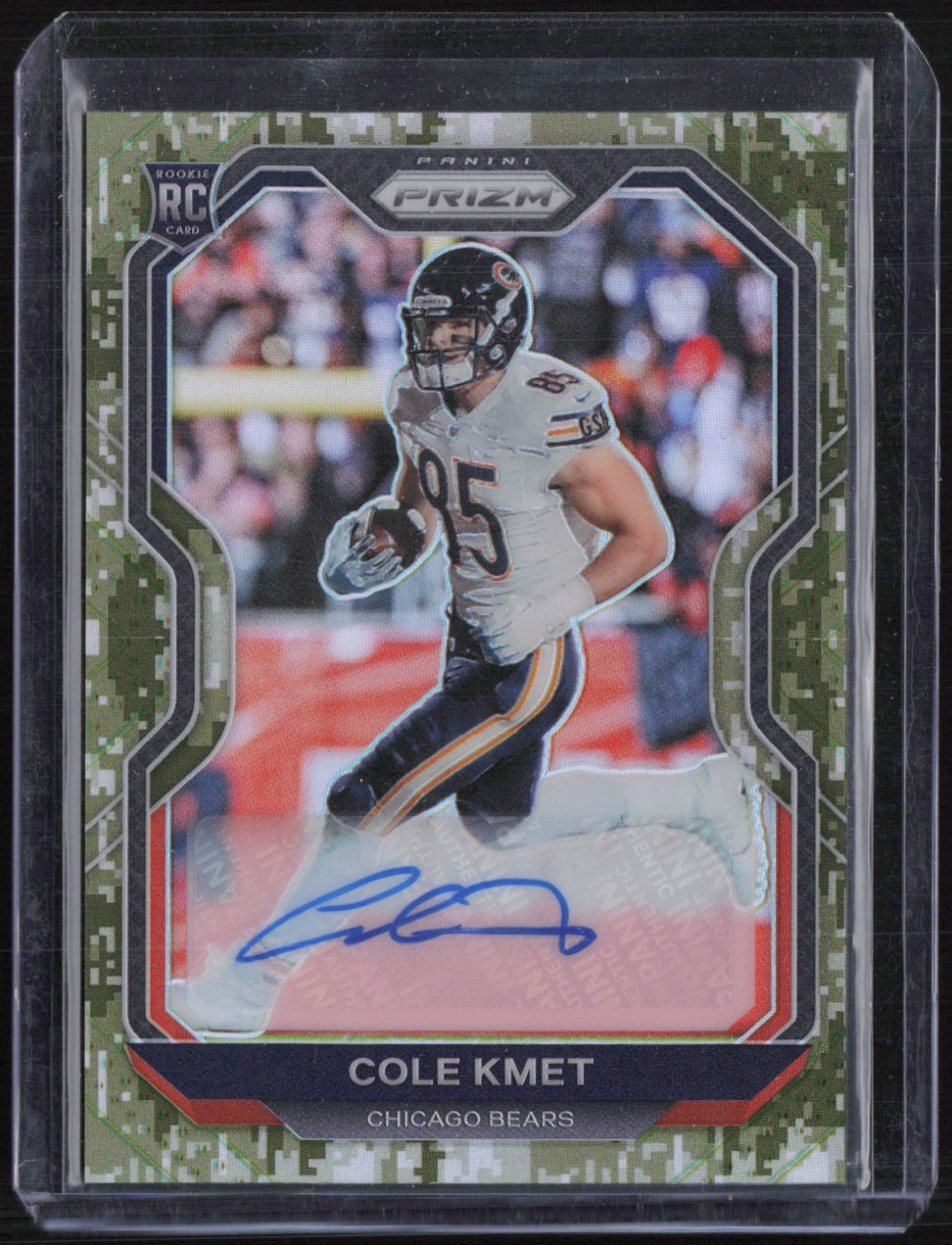 2020 Panini Prizm Camo #305 Cole Kmet 12/25 Auto Autograph RC Rookie
