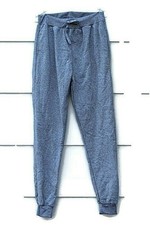 Women's Gray Fleece Jogger Sweatpants Elastic Waist Drawstrings Size Large 019