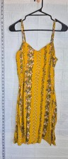 Old Navy San Francisco Size M Floral Yellow Women Flare Dress Unique Find