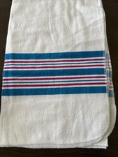 BABY INFANT RECEIVING SWADDLING HOSPITAL BLANKET 30''X 34'' BLUE PINK STRIPS
